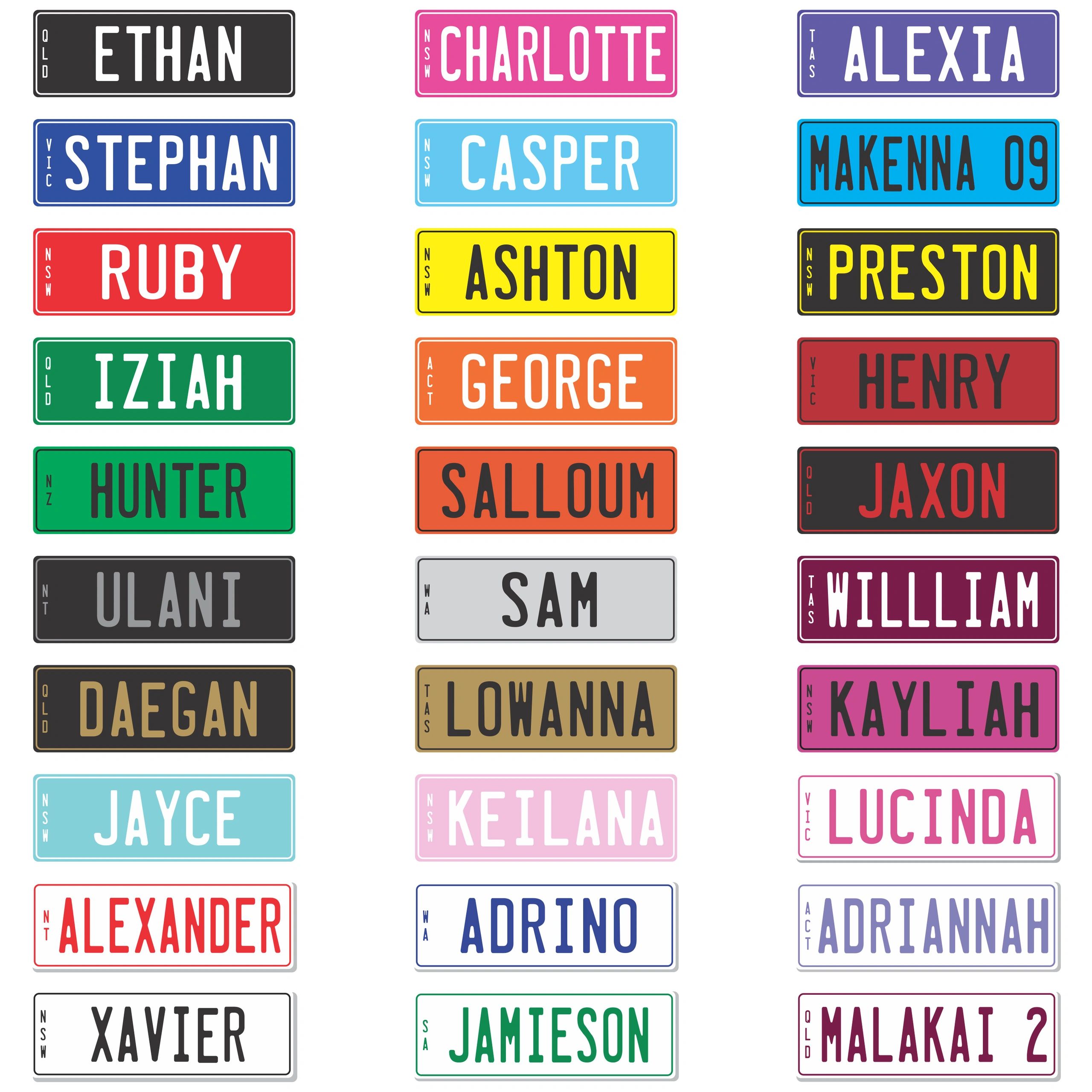 Personalised number plates for toy cars cheap